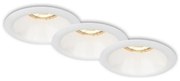 Brilo - SADA 3x Kúpeľňové podhľadové svietidlo 1xGU10/9W/230V IP23 biela