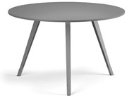 Konferenčný stôl PRIMO ZEN, priemer 120 cm, sivostrieborná podnož, grafit