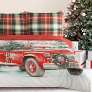 VIANOČNÉ RENFORCÉ OBLIEČKY XMAS 140X200 CM, 1 KS 70X80 CM VZOROVANÉ