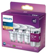 SADA 3x LED Žiarovka Philips GU10/4,6W/230V 2700K
