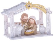 Vianočný betlehem s kométou 9,5 x 7,2 x 6 cm,biely