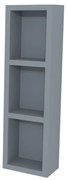 Mereo Aira, kúpeľňová skrinka 20 cm, horná, policová, Multidecor, Monumentálna sivá, MER-CN796SMSO1
