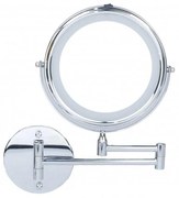 Erga Eda, LED osvetlené kozmetické zrkadlo na make-up ø20 cm, chrómová, ERG-YKA-CH.EDA