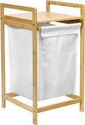 Kôš na bielizeň bambusový HANOI 40 l biely