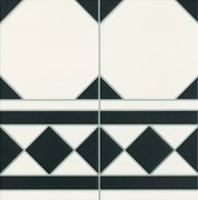 Dlažba Realonda Octagon black 33x33 cm mat OCTAGONLBK
