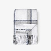 Goldea bavlnená deka káro - svetlá sivá 140 x 200 cm