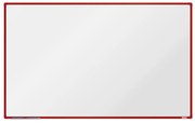 Biela magnetická popisovacia tabuľa boardOK, 2000 x 1200 mm, červený rám