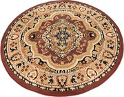 Okrúhly hnedý koberec E951A Atlas PP – odolný a štýlový Rozmer: 80x80 cm
