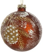 SKLENENÁ VIANOČNÁ BANKA NA STROMČEK SADA 4 KS (FI) 8 CM VZOROVANÁ