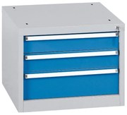 Závesný dielenský box na náradie k pracovným stolom do dielne WL/BL, 3 zásuvky, 565 x 580 x 450 mm