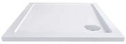 Mereo Mereo, Štvorcová sprchová vanička, 90x90x4 cm, SMC, biela, vrátanie sifóna, MER-CV31NS