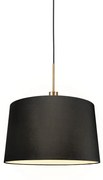 Moderné závesné svietidlo bronzové s tienidlom 45 cm čierne - Combi 1