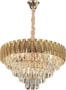 Toolight Toolight, stropné krištáľové svietidlo 50cm, 7xE14, G059-CP, OSW-06383