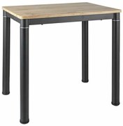 Jedálenský stôl Damar W 80 x 60 cm, dub artisan / čierna