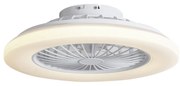 Stropný ventilátor biely 48,5 cm vrátane stmievateľného RGB LED s diaľkovým ovládaním - Clemo