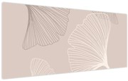 Obraz - Béžové listy N⁰6 (120x50 cm)