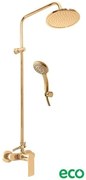 Sprchový systém RAV SLEZÁK Nil so sprchovacím setom zlatá kartáčovaná NL182.5/7ZK