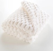 Krémová deka z mikroplyšu 180x220 cm Frosty – douceur d'intérieur