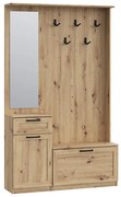 Predsieňová stena so zrkadlom KAVI dub artisan