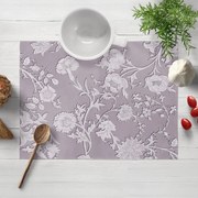 Biante Dekoračné prestieranie na stôl PM-045 Zámocké kvety na pastelovo fialovom 30x40 cm