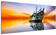 Obraz - Svitanie nad vrakom lode (120x50 cm)