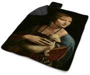 Sablio Plážová deka Dáma s hranostajom - Leonardo da Vinci: 200x140 cm