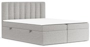 Svetlosivá boxspring posteľ s úložným priestorom 140x200 cm Novento – Maison de Rêve