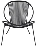 STRING Záhradné kreslo, 73 × 62 × 77 cm, kov, plast, čierne