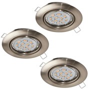 Eglo 94408 - SADA 3x LED Podhľadové svietidlo PENETO 3xGU10-LED/5W/230V