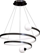 Toolight Toolight, LED závesné svietidlo, 60W, 3000K, LHJ029-CP, čierna, OSW-50047