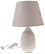 Keramická stolná lampa Vela, 38 cm, béžová