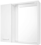 Aqualine Aqualine, ZOJA/KERAMIA FRESH STRIP galérka s LED osvetlením, 60x60x14cm, ľavá, biela, 45021S