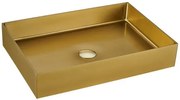 Umývadlo na dosku v zlatej farbe SAT Aurum 55x38 cm bez prepadu SATAUR5538BG