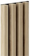Akustické dekoračné panely MAXI, jackson hickory 3D lamely na filcovom podklade, rozmer 270 x 17,7 cm, IMPOL TRADE
