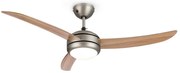 Klarstein El Paso, stropný ventilátor, 52", závit E27, 3 lopatky, vzhľad dubového dreva