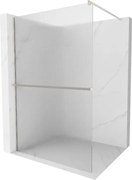 Mexen Kioto+, sprchová zástena Walk-In s poličkou a vešiakom 70 x 200 cm, 8mm sklo s rebrovým vzorom, brúsená oceľ profil, 800-070-121-97-09