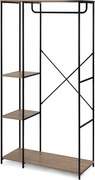 Noela Oceľový stojací vešiak s policami ATTRE čierny
