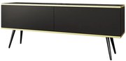 TV stolík Oro 135 Čierna+ Čierne nohy