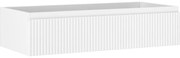 Mexen Rivel, kúpeľňová skrinka 100 cm, 1 zásuvka, drážkovaná, biela matná, 91A20-10023-1-BF01