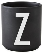 Čierny porcelánový hrnček Design Letters Alphabet Z, 250 ml