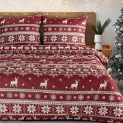 VIANOČNÉ RENFORCÉ OBLIEČKY OSLO 140X200 CM, 1 KS 70X80 CM VZOROVANÉ