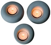Betónové svietniky v súprave 3 ks Donut – Mioli Decor