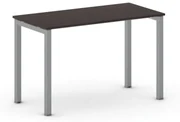 Stôl PRIMO SQUARE so sivostriebornou podnožou 1200 x 600 x 750 mm, wenge