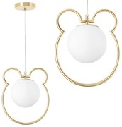 Toolight Toolight, stropná/závesná lampa, 1xE27, biela-zlatá, OSW-09730