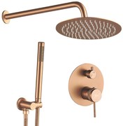 Rea Lungo Grip, podomietková sprchová súprava + BOX montážny systém, medená matná, REA-P5651