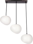 Čierno-biele závesné svietidlo Stones – Candellux Lighting