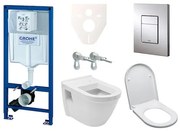 Cenovo zvýhodnený závesný WC set GROHE do ľahkých stien / predstenová montáž + WC Vitra Integra vr. sedátka 38528SET-KH