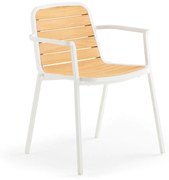 NIDA podrúčková stolička white