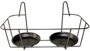 ZÁVESNÝ DRŽIAK NA KVETINÁČ SIMPLY DOUBLE 34X19 CM ČIERNA