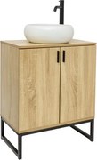 Ceramia Easy kúpeľňová skrinka s umývadlom 60x73x36 cm svetlý dub lesk EASYUMDB5